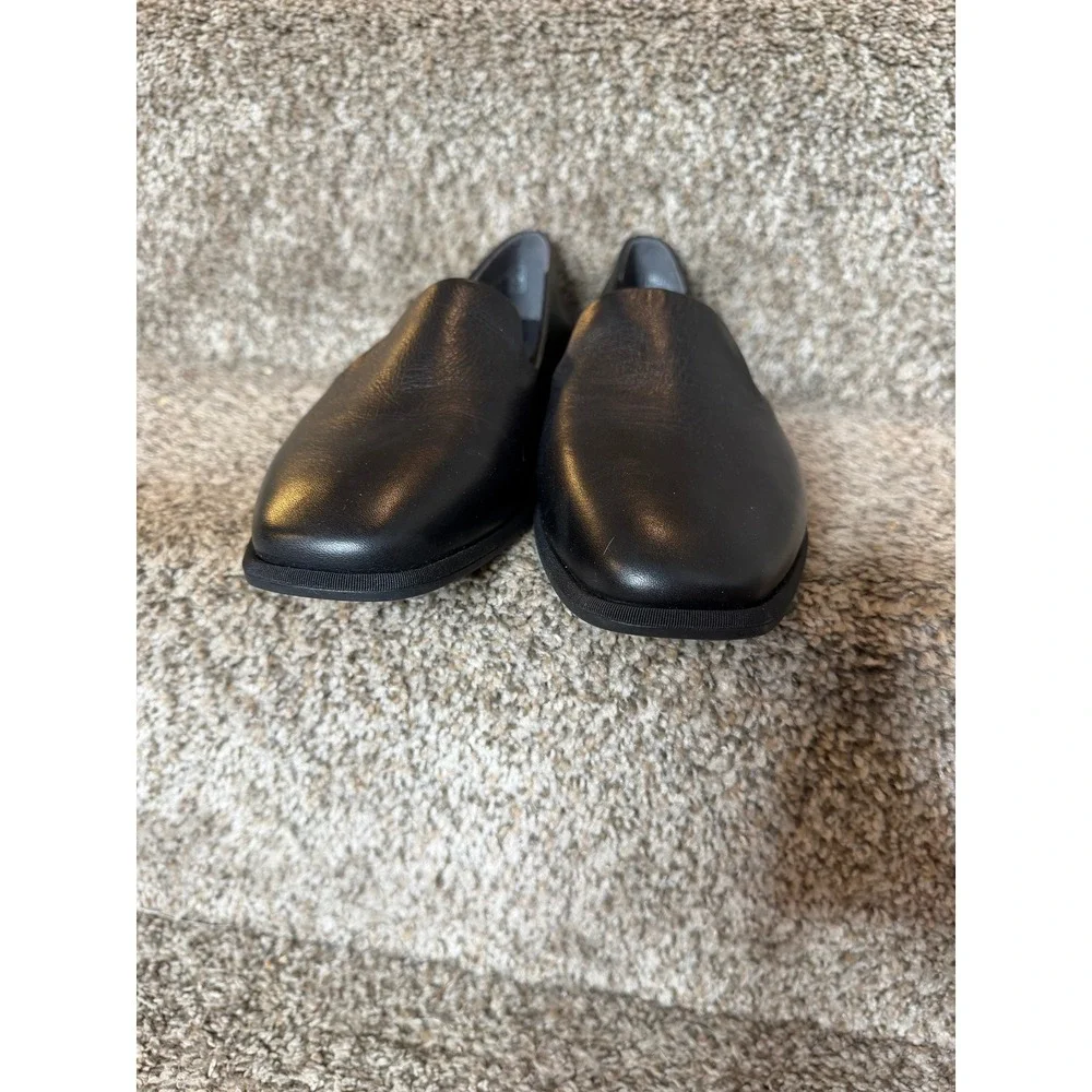 VIONIC Willa 2.0 Wedge Slip-On Flat Loafers Black Leather Size 9.5